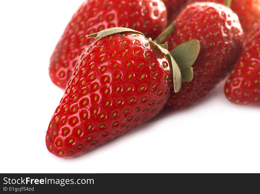 Fresh strawberry on a white background