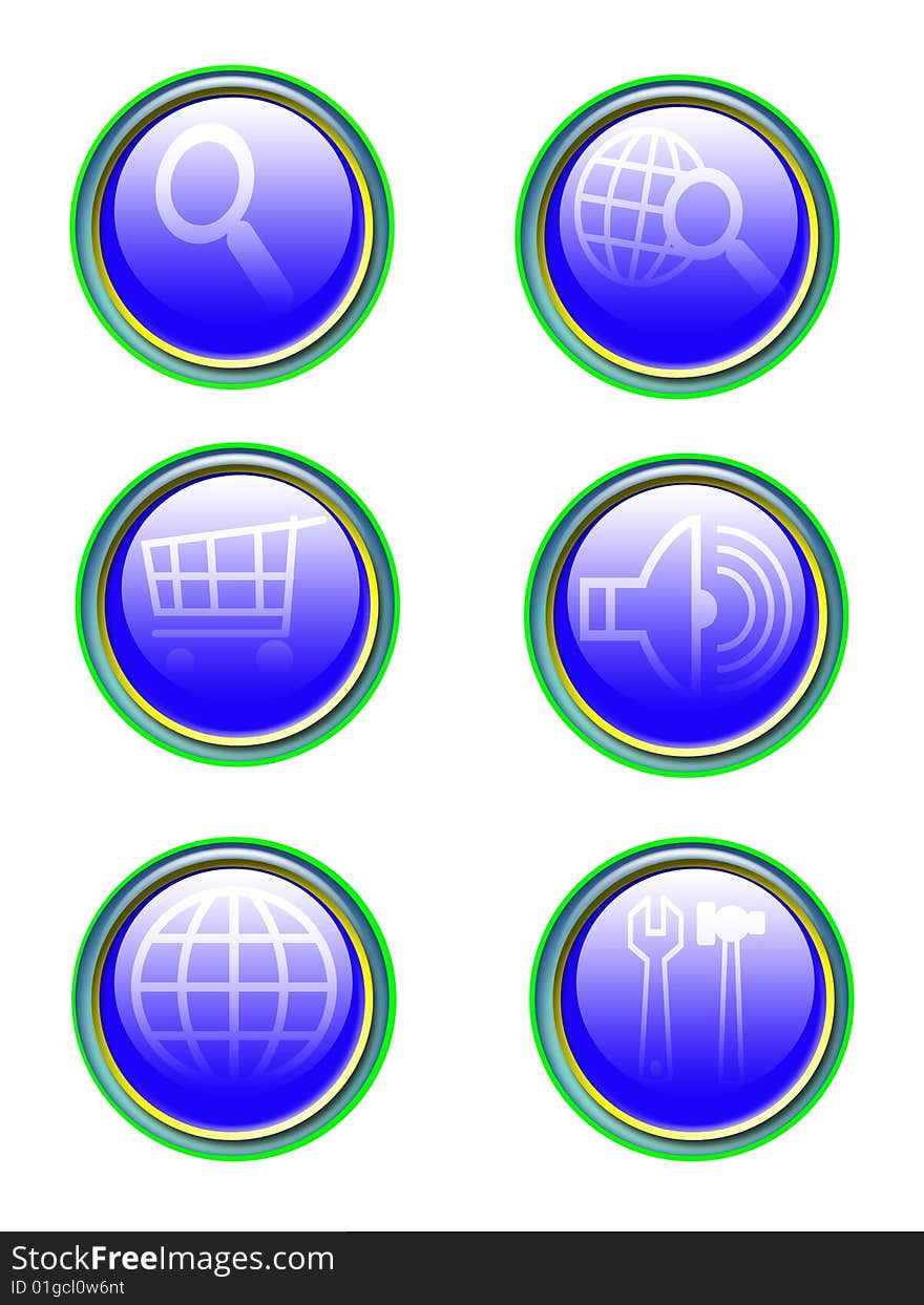 Refflection icon set