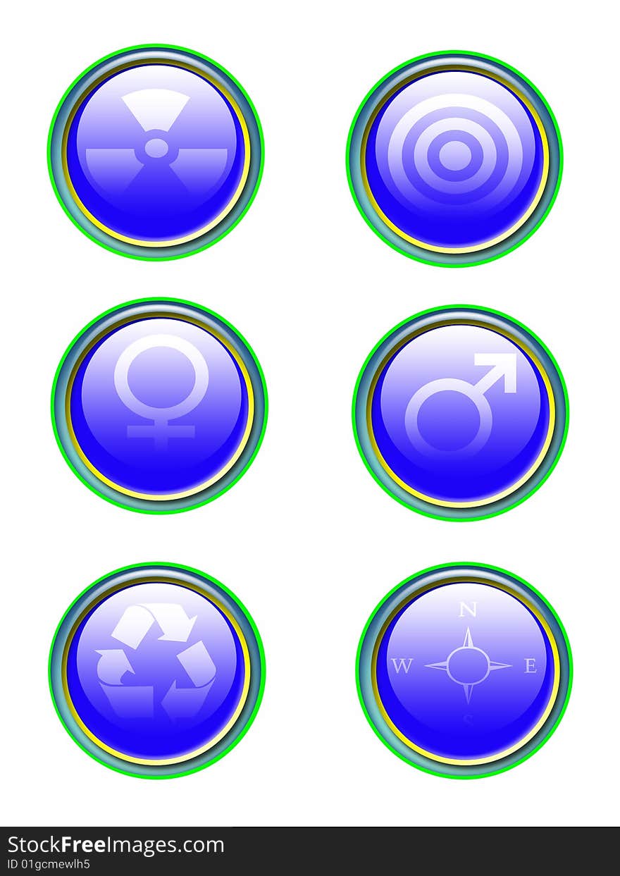 Blue icon set