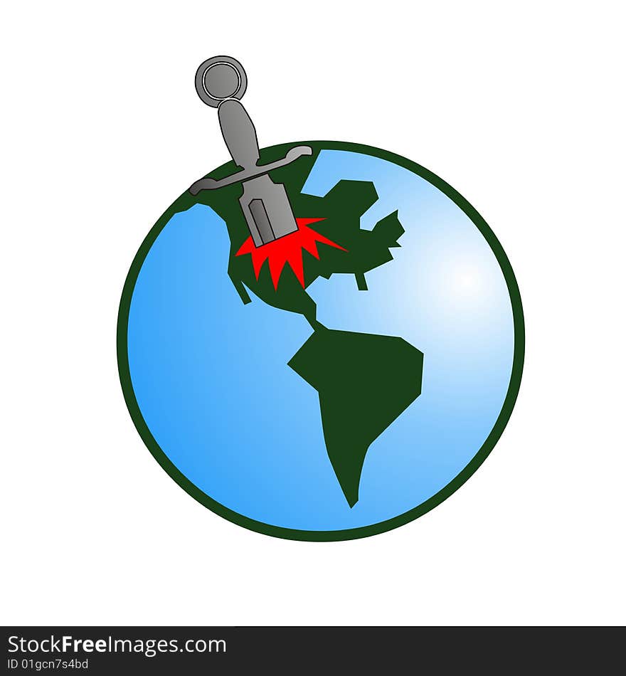 Concept - environmental damage caused by global warming