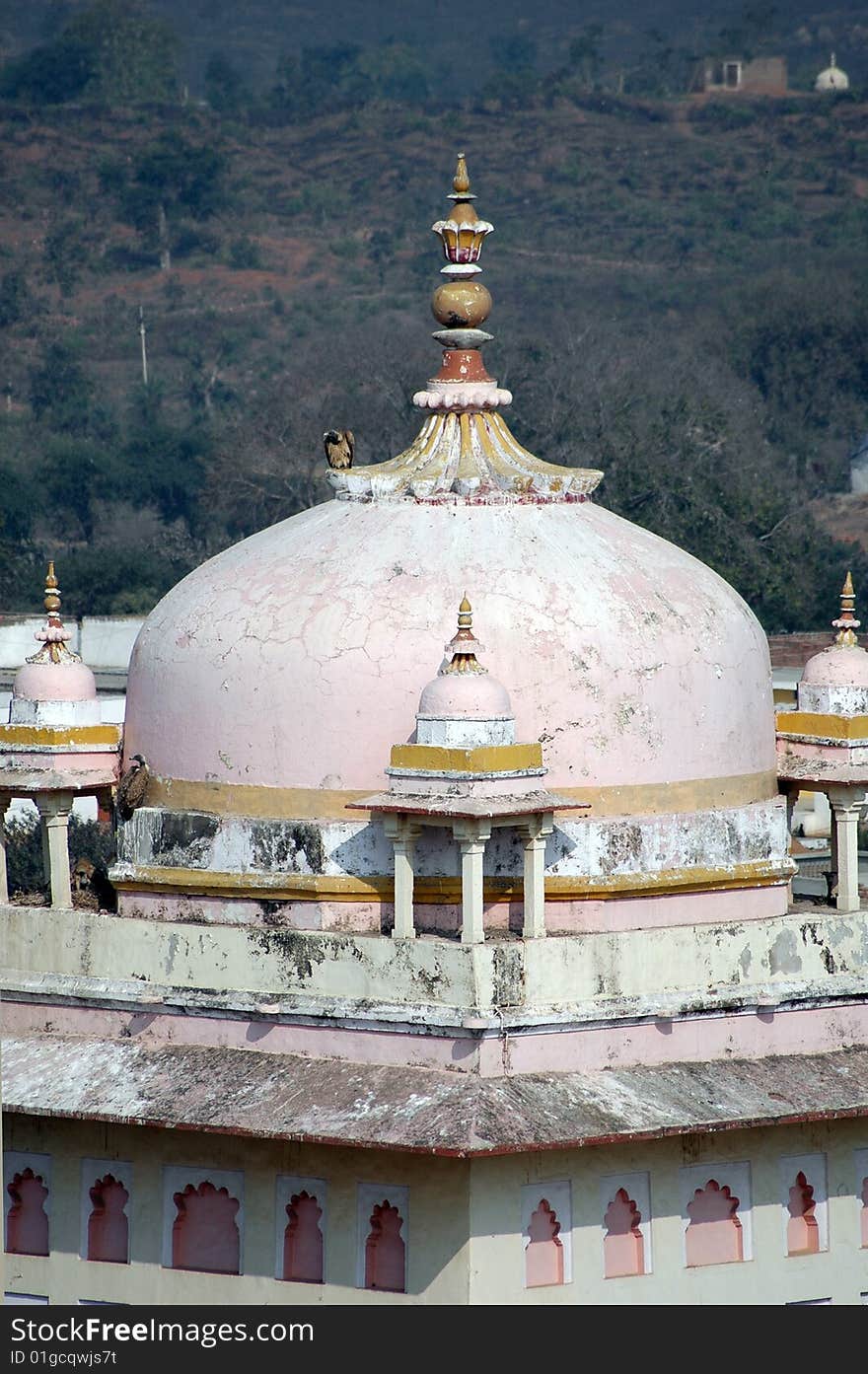 Dome of an ancient Hindu temple in India. Dome of an ancient Hindu temple in India