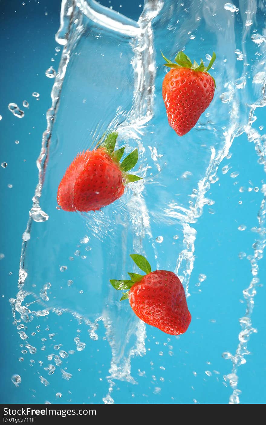 Fresh strawberries on a blue background
. Fresh strawberries on a blue background