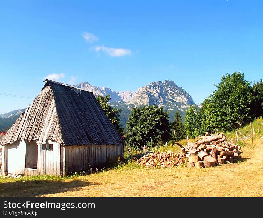 A hut in the montenegrin mountains, Durmitor National Park