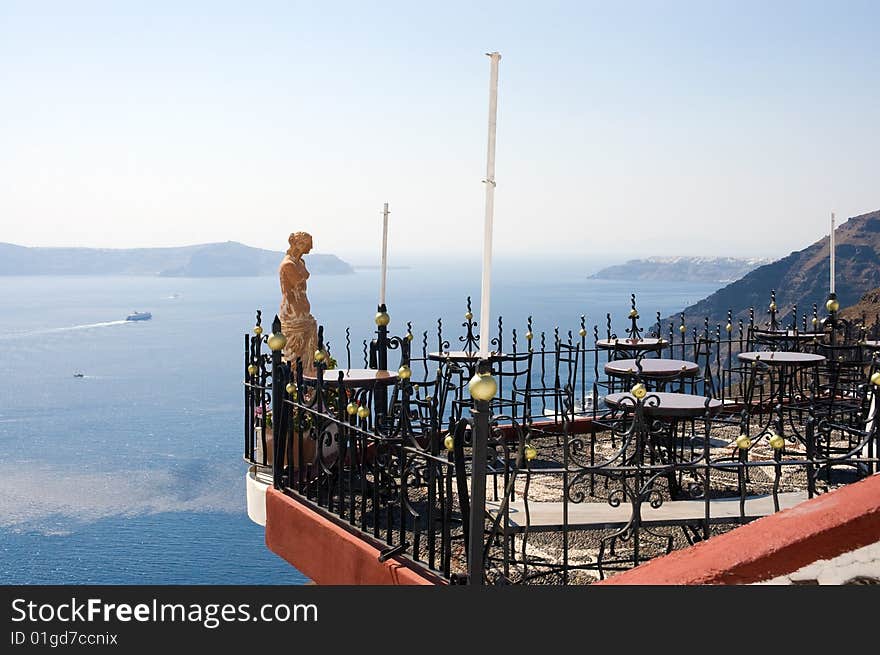 Santorini island in summer time