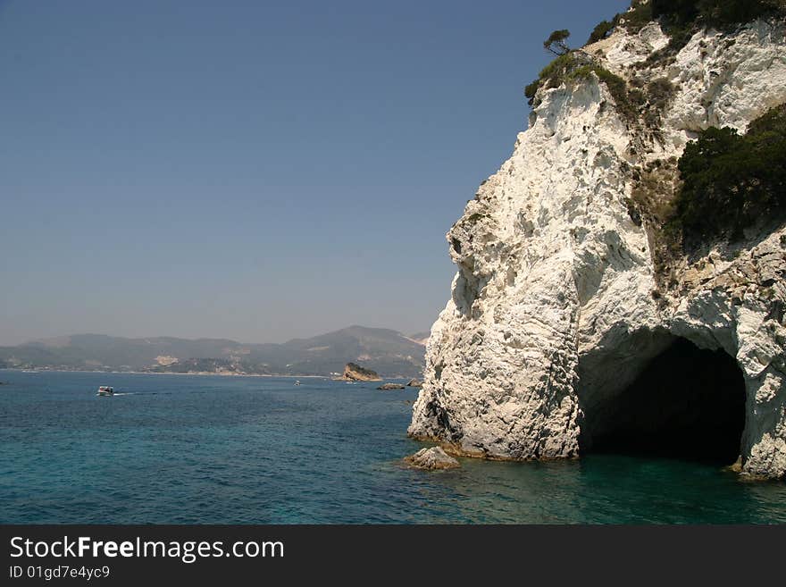 rock in Greece sea, island Zakyntos. rock in Greece sea, island Zakyntos