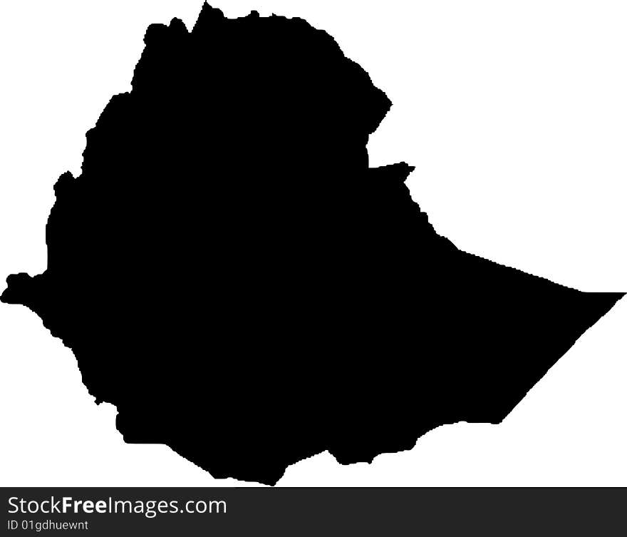 Vector Map Of Ethiopia