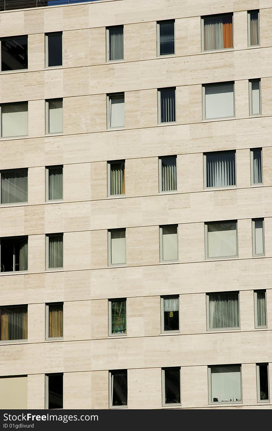 Windows in a modern apartment house