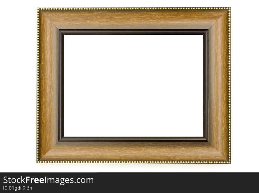 The frame for a photo or painting on a white background