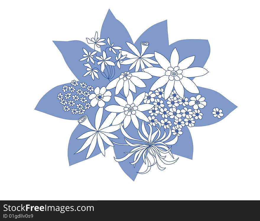 Vector design with flowers