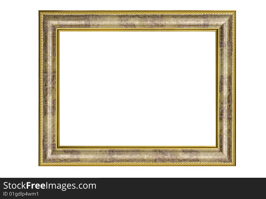 The frame for a photo or painting on a white background