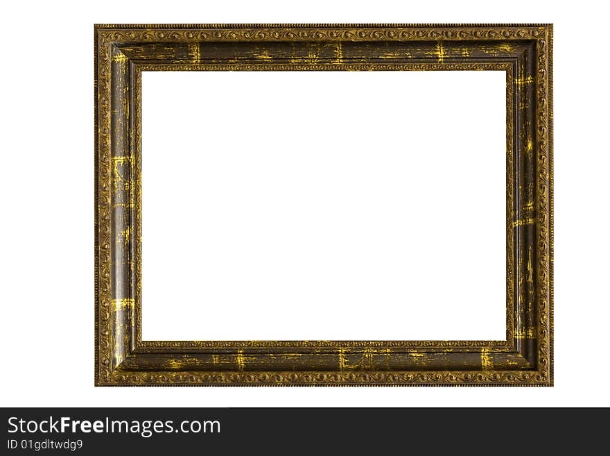 The frame for a photo or painting on a white background