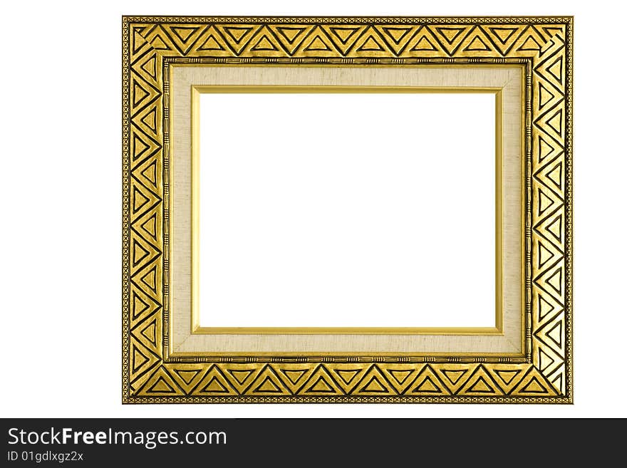 The frame for a photo or painting on a white background