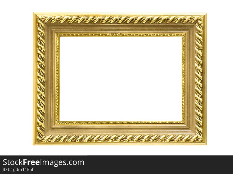 The frame for a photo or painting on a white background