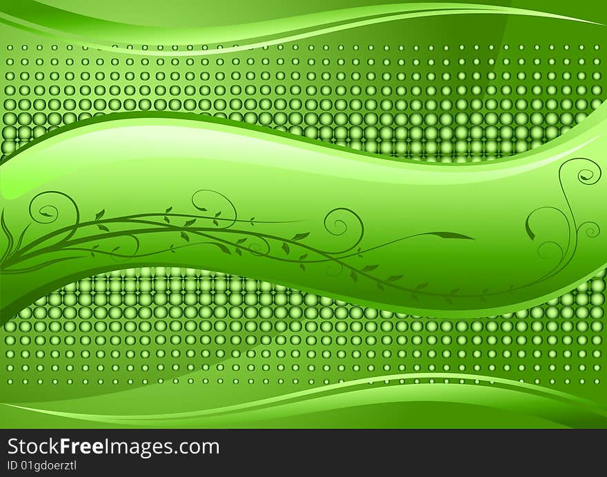 Green spring background with plants. Additional vector format in EPS (v.8). Green spring background with plants. Additional vector format in EPS (v.8).