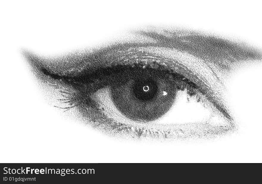 Black & white make-up eye