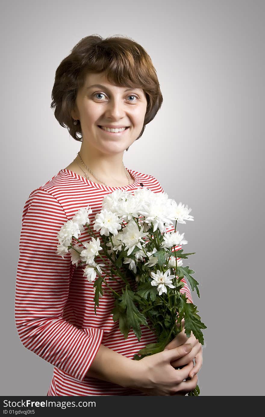 Woman whith flowers