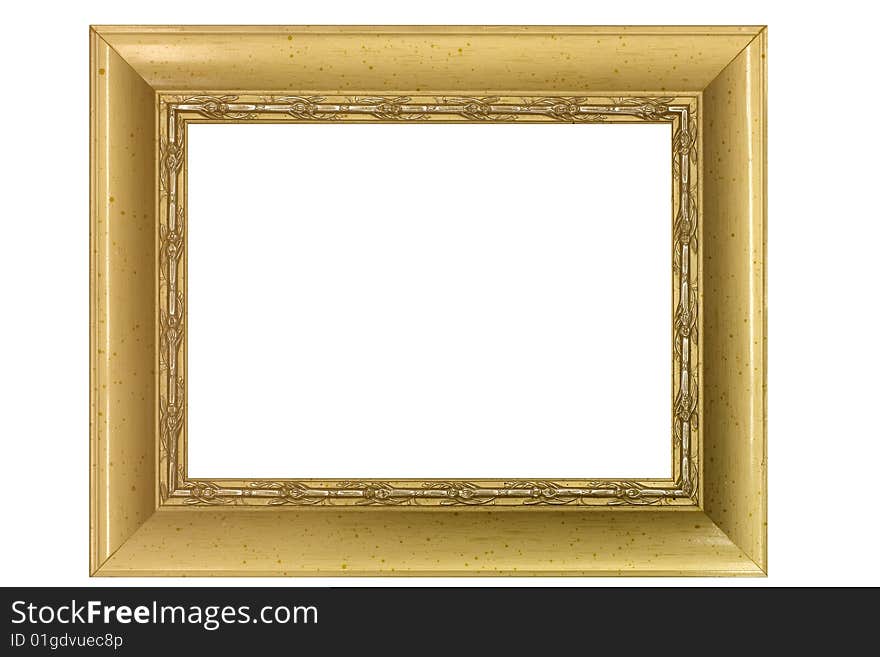 The frame for a photo or painting on a white background