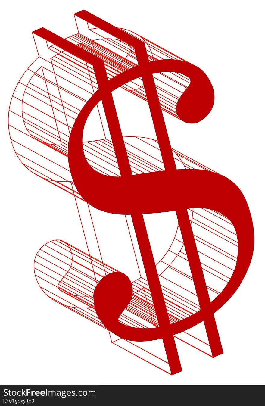 Dollar sign-Wireframe3-r