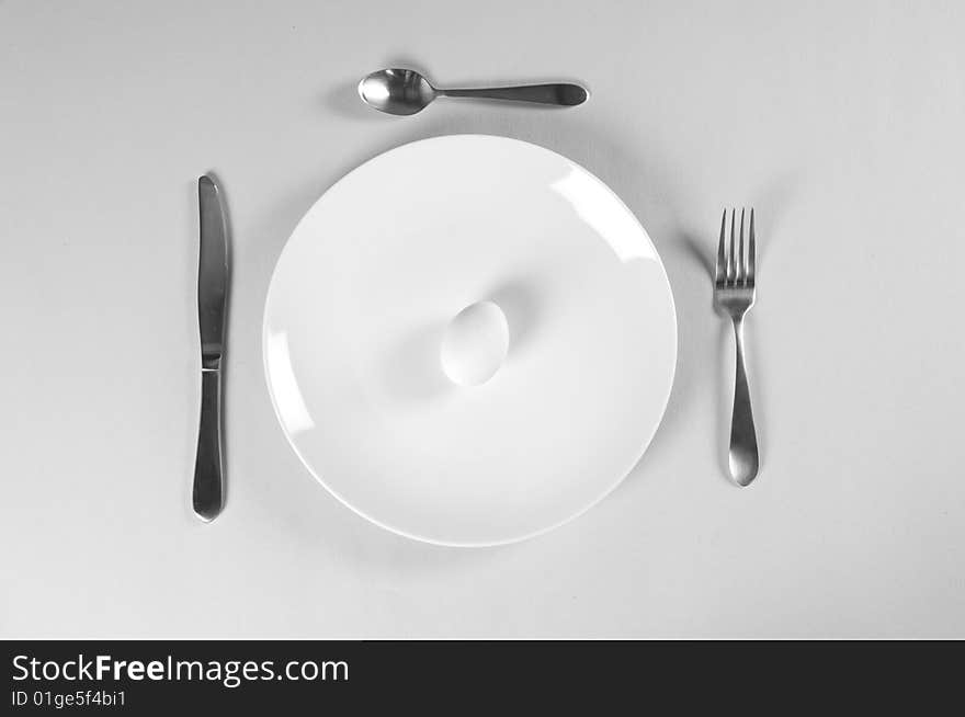 White Plate And Diet