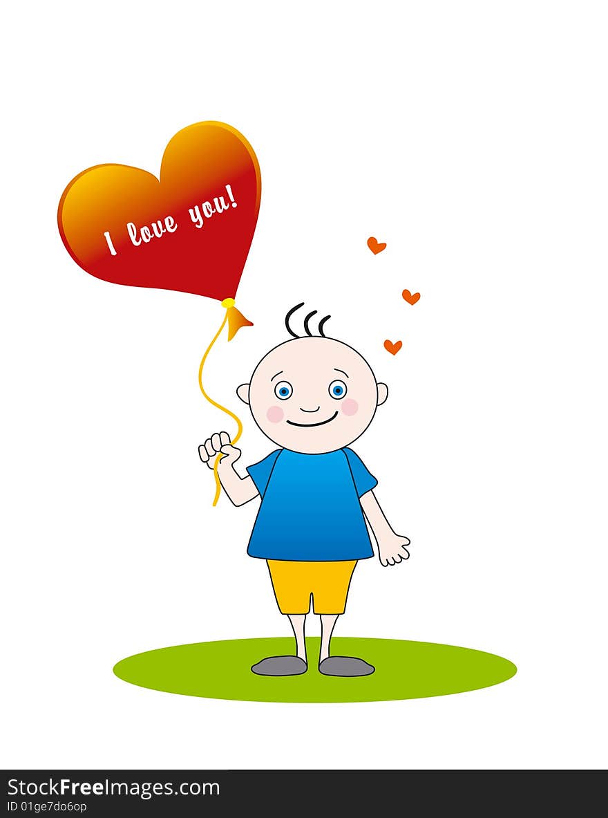 Funny kid love valentine background. Funny kid love valentine background