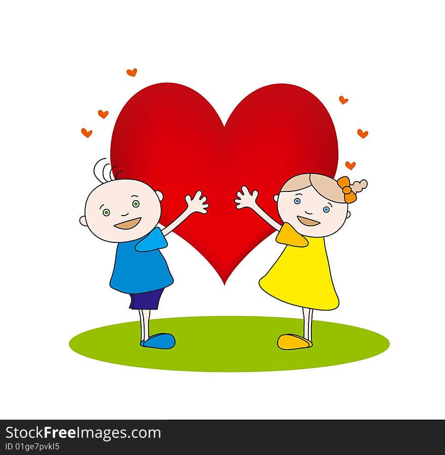 Funny kid love valentine background. Funny kid love valentine background