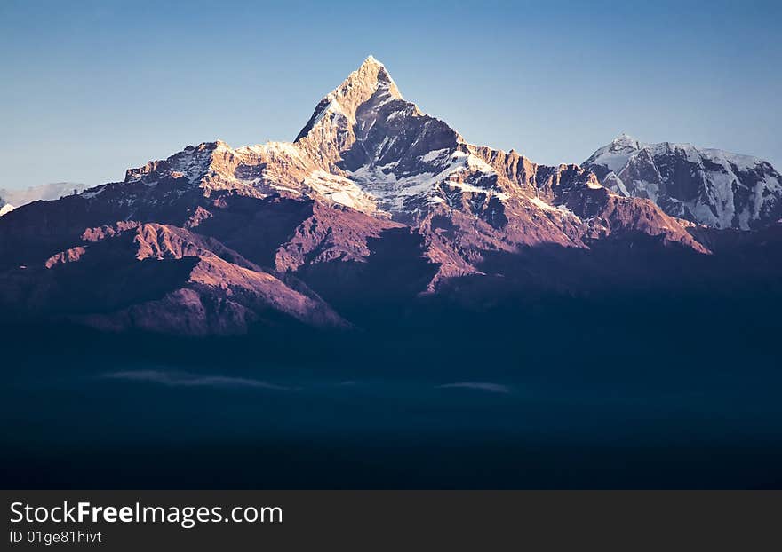 Machhapuchhare,it is the major attraction in the annapurna region of nepal.