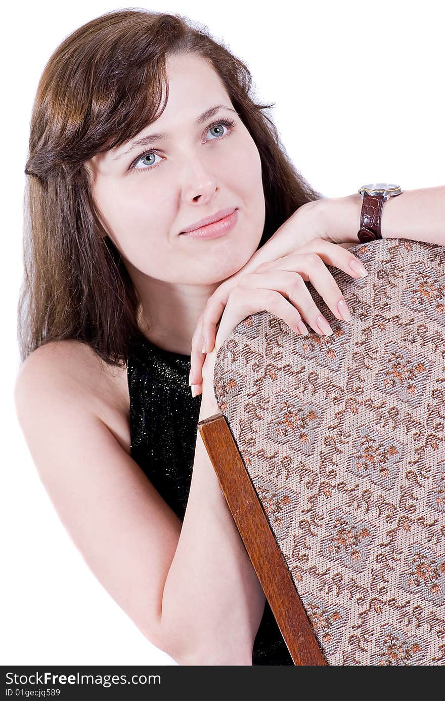 Close-up of satisfied businesswoman