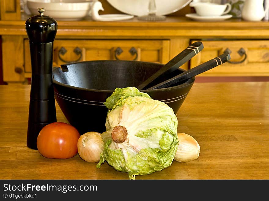 Preparing Salad