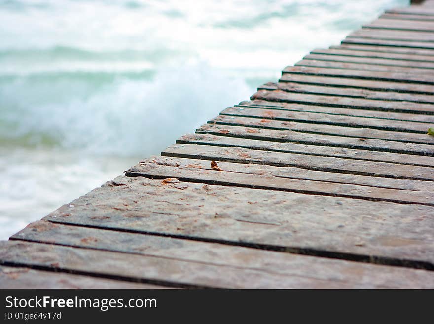 Wood pier