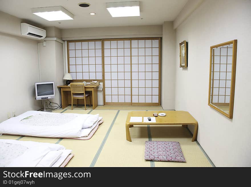 The japanese room which named tatami.