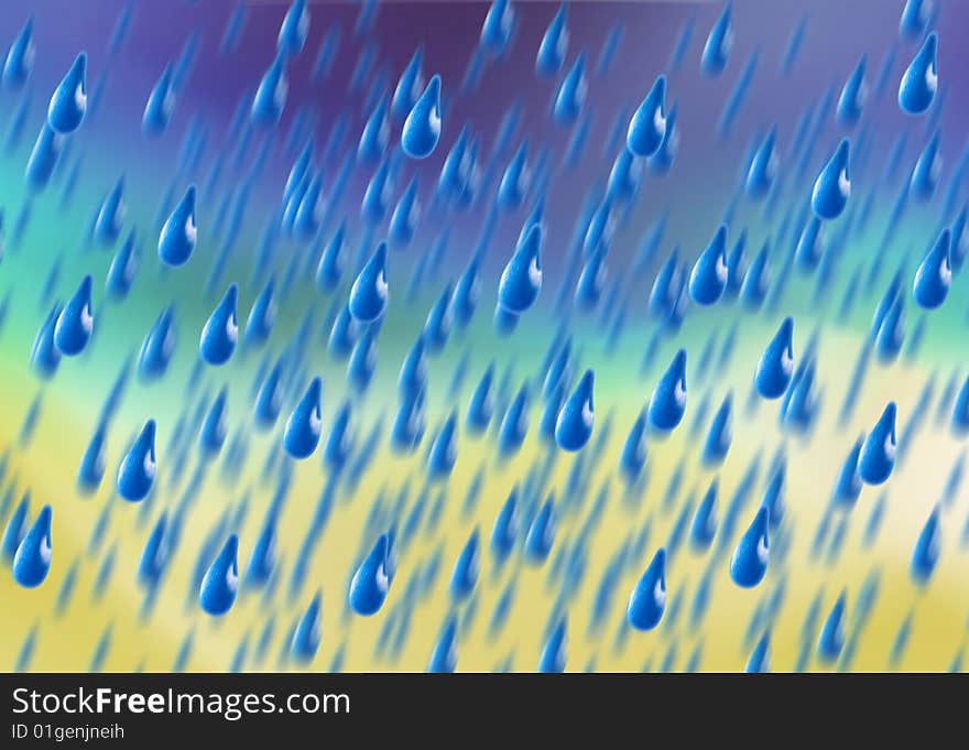 Abstract background design illustration of falling rain