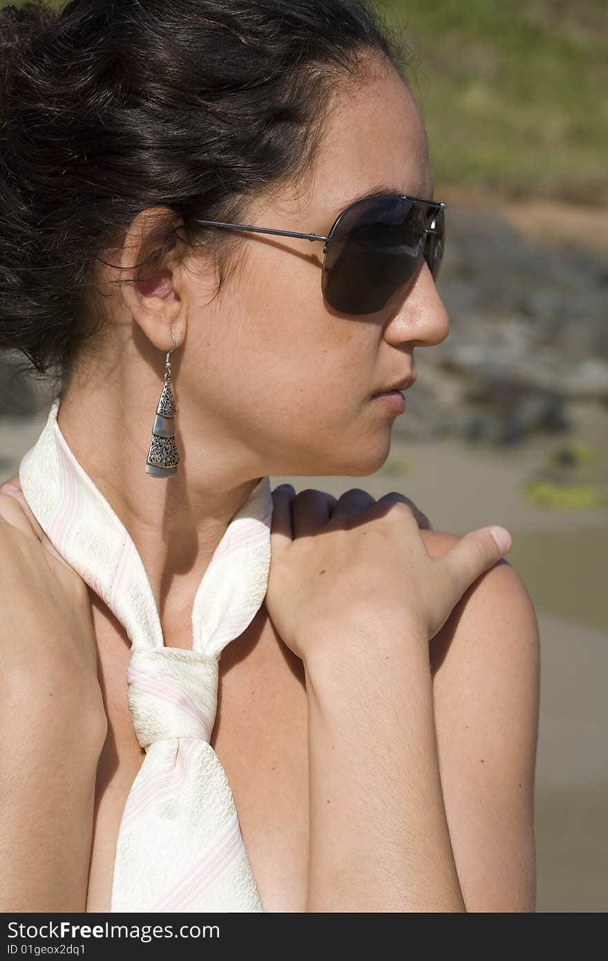 Tie at the beach