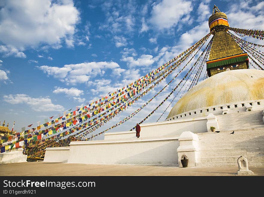 Buddhist temple bodhnath in kathmandu, nepal. Buddhist temple bodhnath in kathmandu, nepal