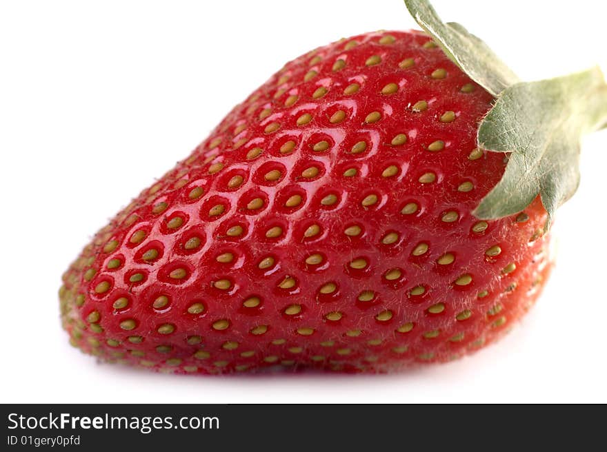 Fresh strawberry on a white background