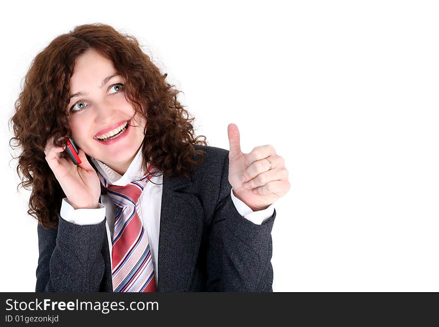 Business woman with phone