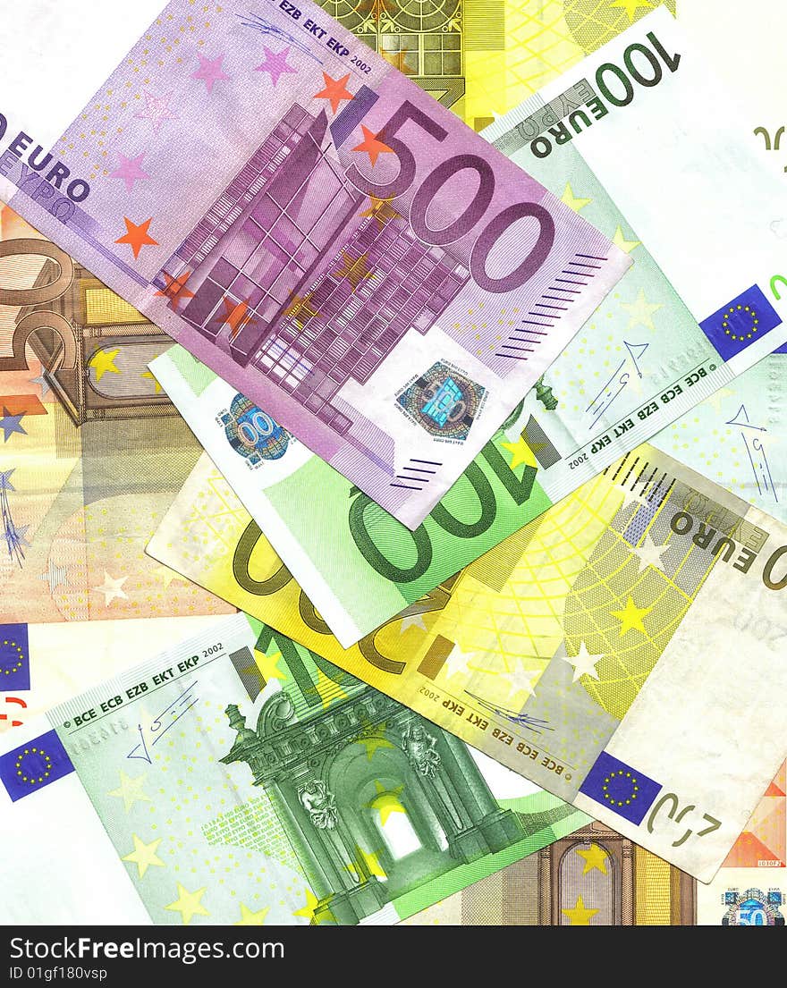 Colorful euro background