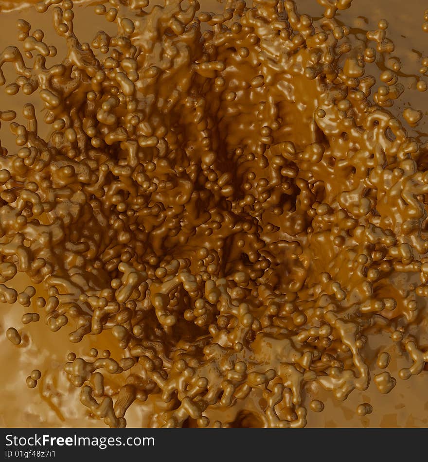 Flowing liquid golden background