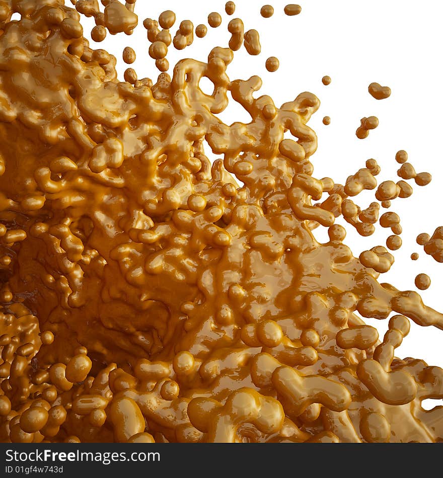 Flowing Liquid Golden Background