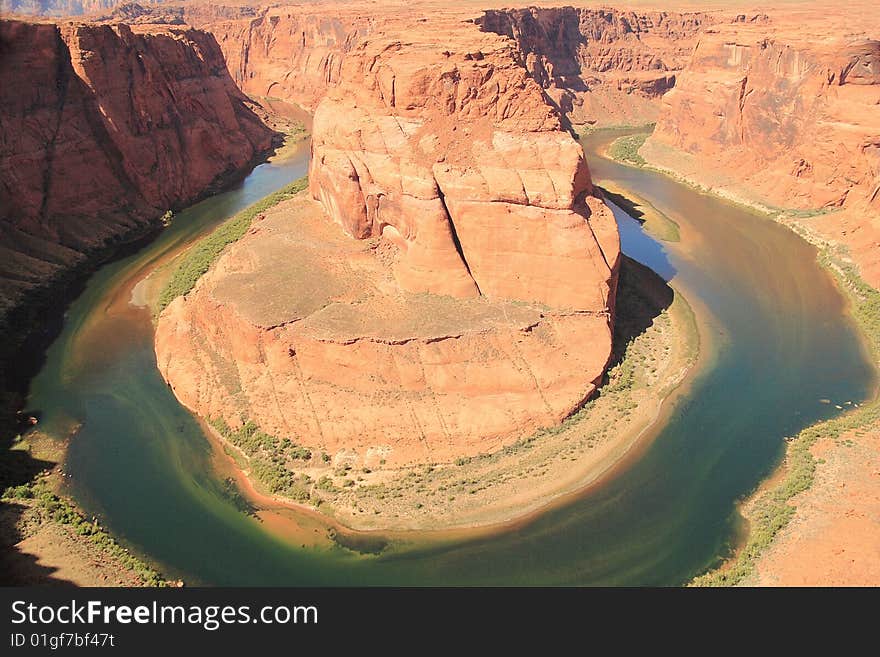 View of the Horseshoe Band, meander Colorado River, Arizona