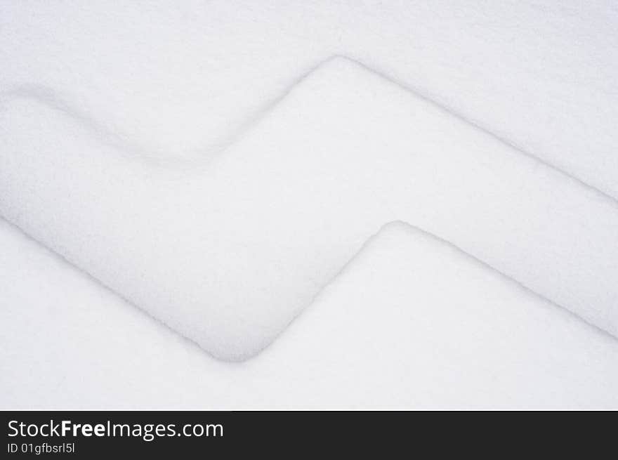 Snow on stairs, abstraction zigzag mountain. White and clean. Snow on stairs, abstraction zigzag mountain. White and clean