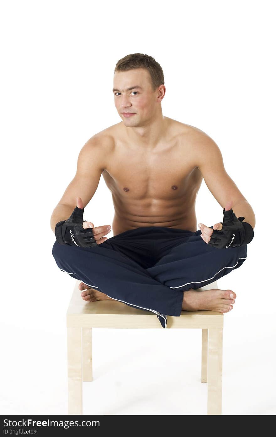 Young man posing