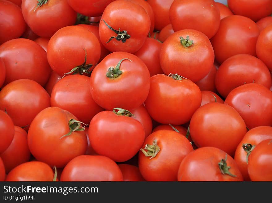 Very fresh tomatos in market