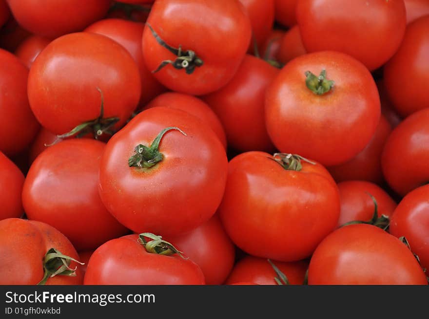 Very fresh tomatos in market