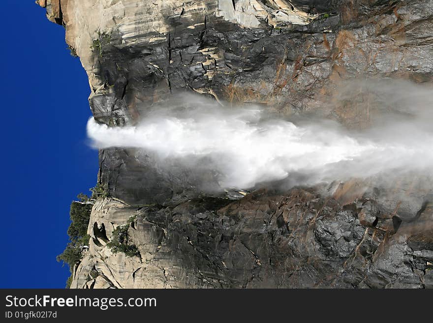 Waterfall In Yosemite National Park, California