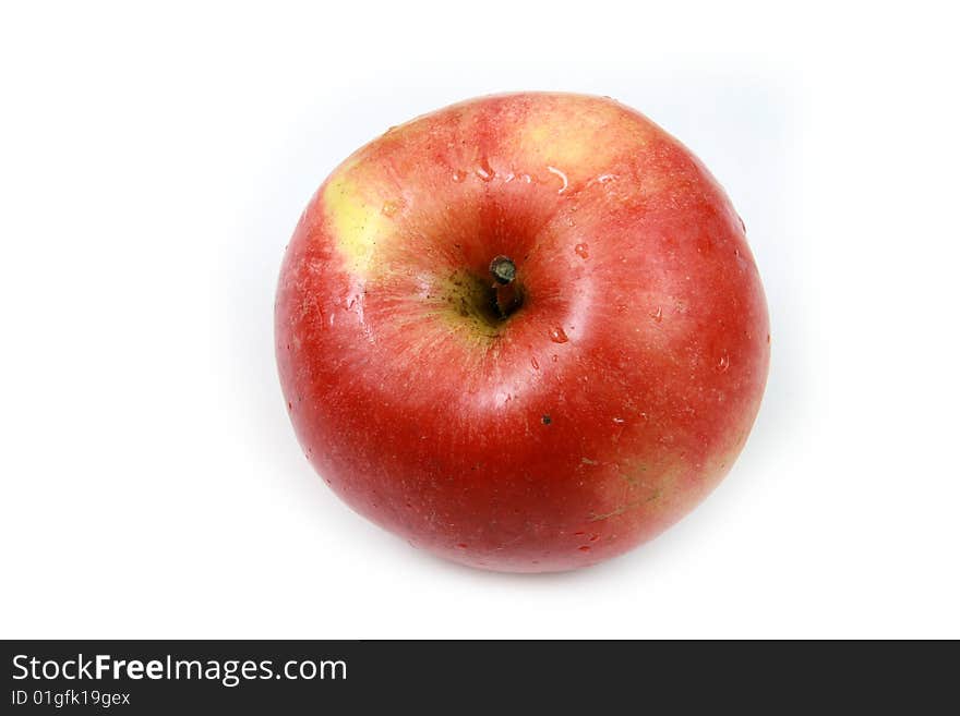 Red apple isolated on white background