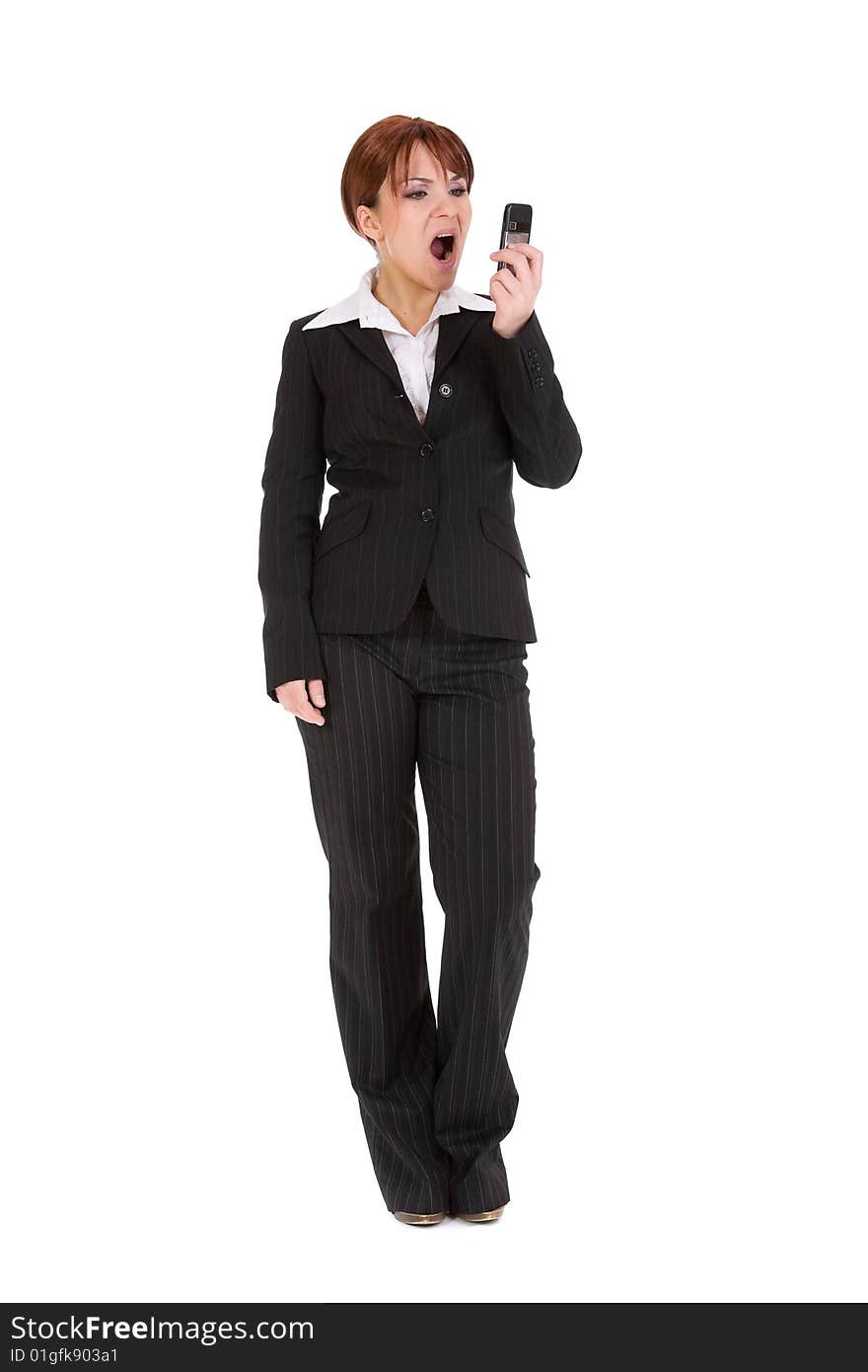 Businesswoman with mobile phone