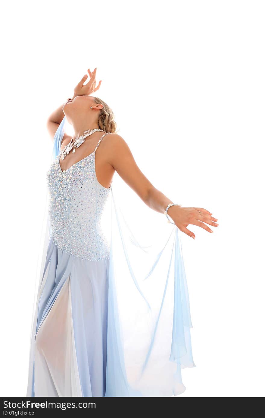 Dancer In Blue-white Dress