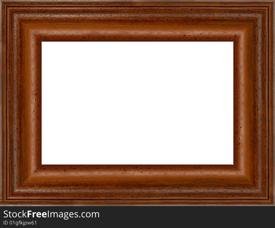 A picture frame on a white