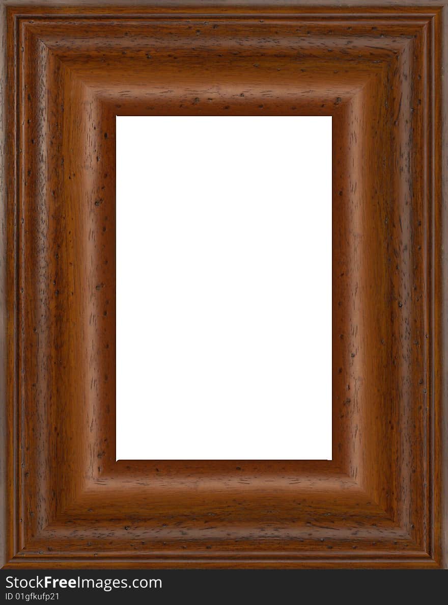 A picture frame on a white