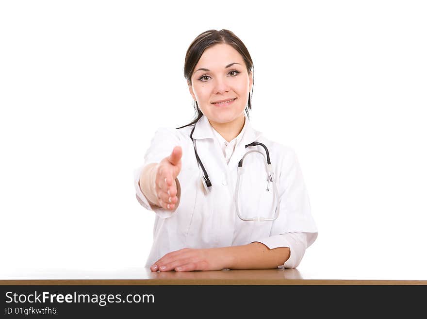 Female Doctor At Desk